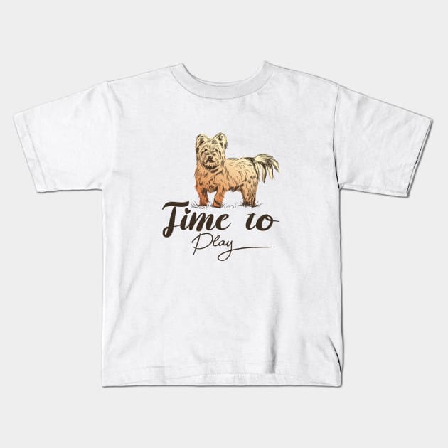 Puppy Play Kids T-Shirt by ArtRoute02